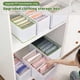 thumbnail image 4 of Organizador de armario para ropa interior, caja de almacenamiento plegable, divisores de cajón, calcetines, 7 rejillas, 4 of 4