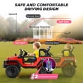 thumbnail image 5 of Farmdex 2 Seater 24V Ride on Toys for Big Kids, Powerful Electric Ride On Truck Car with Remote Control w/20 Inch Wide Seat, Colorful LED Lights, Rich Multimedia Music, Red, 5 of 9