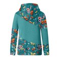 thumbnail image 4 of Chandail en Molleton d'Hiver pour Femmes, Cardigan à Col Rond Chaud, Blouse Mi-Longue Ample, Pull Imprimé de Noël, Chandail à Capuchon de Mode, 4 of 5