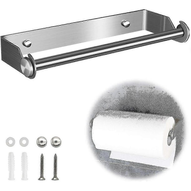 Stainless Steel Paper Towel Holder, 304 Wall-Mounted Kitchen Bathroom Roll Holder with Screws for Other Brands