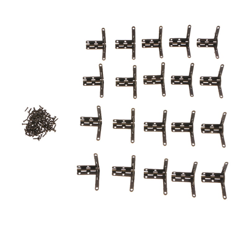 Bronze 20Pcs 31x33mm Antique Jewelry Boxes Door Spring Hinges for Gift Box Wood Chest Hardware Hinge 