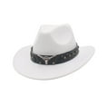 thumbnail image 5 of yuksok Cowboy Hat Adults Casual Novelty Summer Cowgirl Hat for Autumn Camping Party White, 5 of 9