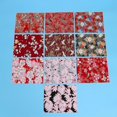 thumbnail image 2 of 2 juegos de telas de algodón hechas a mano con diseño floral de patchwork de estilo japonés XCF 25 x 20 x 0,1 cm Rojo, 2 of 3