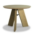 thumbnail image 3 of Grain Wood Furniture Cascais 36" Round Table with Scandi Plank Base, Solid Wood with a Blonde Oak Finish, 3 of 6