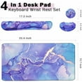 thumbnail image 2 of 4-in-1 Large Mouse Pad, Keyboard Wrist Rest Pad & Wrist Support Mousepad Set, Extended Desk Pad Waterproof Desk Mat for Home Office Study Game, 2 of 7