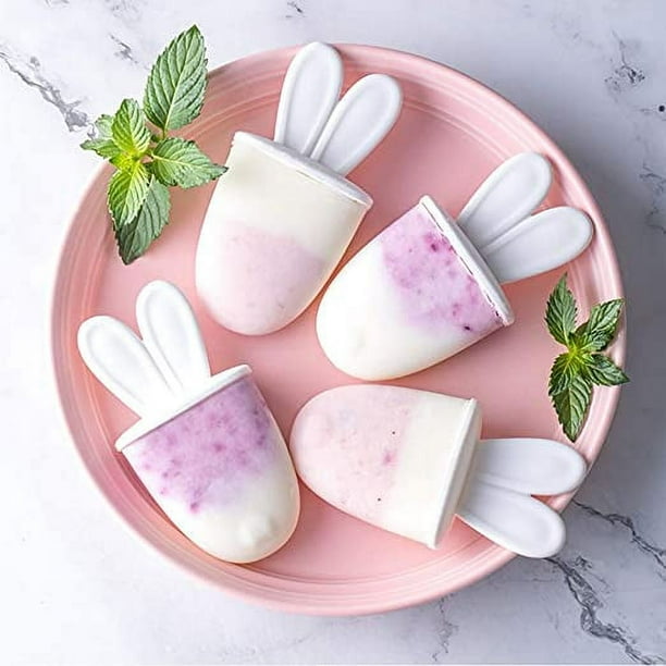 Hweilai Ice Cream Mold pink 1 Eskimo Mold Mini Ice Cream Mold Popsicles Ice Pop Mold Popsicle Sorbet DIY Reusable Magnum Mold for DIY Sorbet