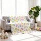 thumbnail image 5 of Manta de conejito de Pascua con estampado de huevos de colores | Manta de poliéster suave de 130 x 140 cm para sofá cama | Decoración navideña de primavera para habitación infantil, 5 of 7