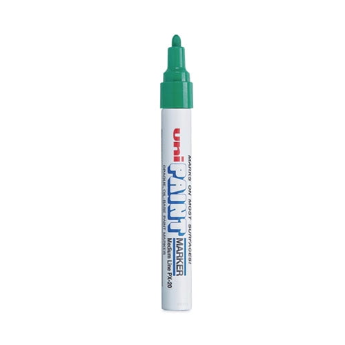 Medium Line Uni-Paint 63604 PX-20 Oil-Based Permanent Marker Green 6-Pack 