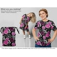 thumbnail image 5 of oneOone Georgette Viscose Black Fabric Watercolor Floral Sewing Craft Projects Fabric Prints By Yard 42 Inch Wide-aC, 5 of 5