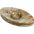thumbnail image 1 of Azure Jade Oval Onyx Cigar Ashtray with 2 Cigar Rests, 1 of 1