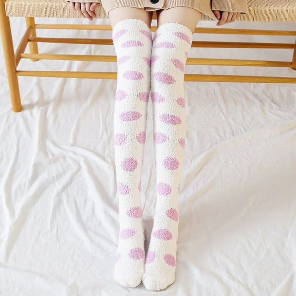 AOOCHASLIY Christmas/Daily Socks Winter Women Keep Warm Print Socks Knitting Warm Anklets Leggings Socks