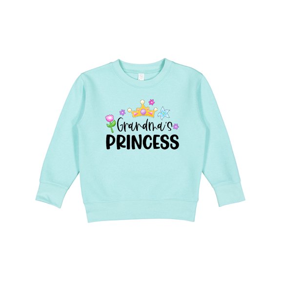 Inktastic Grandma's Princess Crown and Flowers Toddler Sweatshirt