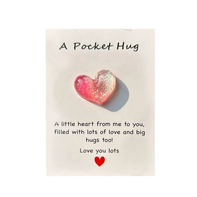 Pocket Hug Heart With Greeting Cards Ittle Heart Pocket Hug Carry Heartwarming Message To Hug Whoever Needs Cute Decorations Gift For Birthday Valentines Thanksgiving