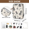 thumbnail image 3 of Haosy Accordion File Organizer Zipper Binder 500 Sheet 6-Tab Expanding File Folder Multi-Pocket 1.2 Inch 3 Ring Cartoon Zebras and Leaf, 3 of 7
