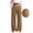 Brown, variant on Tqcoqu Women's Wide Leg High Waist Sweatpants, Casual Straight Leg Drawstring Elastic Waist Long Jogger Pants with Pockets For Winter