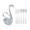 thumbnail image 2 of Cuchas de manija larga de acero inoxidable Sirviendo forks Conjunto con cucharaditas de café Especias de café Especias de azúcar Tailware Café Café Plata Kearding HA010860-02B, 2 of 7