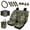 Camouflage Leaf Pattern, variant on FUIALDOLG 15 Pack Car Seat Cover Full Set, Includes Steering Wheel Cover, Seat Belt Pads, Car Coasters, Car Trash Can, Center Console Cover, Keychains for Car Interior