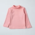 thumbnail image 5 of Ulanda Toddler Girls Mock Turtleneck Shirts Long Sleeve Thermal T-Shirt Cotton Girl Soft Basic Pullover Tops (Pink, 9-10 Years), 5 of 5