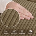 thumbnail image 3 of Deconovo Corduroy Fundas de cojines Juego de 4 – Machine Washable Home Decor for Sofa, Dormitorio | Khaki, 22x22 Inch, 3 of 7