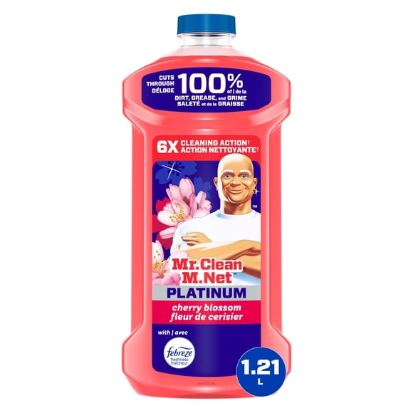 Mr. Clean All Purpose Cleaner, Floor Cleaner, Mop Soap, Cleaning Liquid,Cherry Blossom, 1.21L