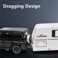 thumbnail image 3 of 1/32 Alloy Trailer RV Car Model Diecast Metal Toy Recreational Off-road Vehicle Truck Camper Car Model Sound and Light Kids Gift, 3 of 6