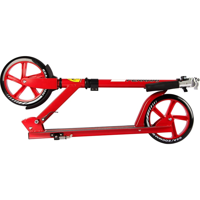 Ferrari Kids 2 Wheel Scooter, Foldable with Shock Absorption