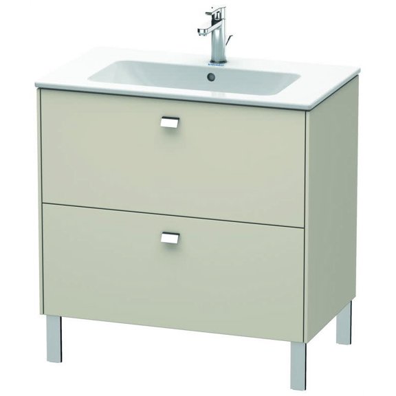 Duravit Br4402 Brioso 32" Single Free Standing Wood Vanity Cabinet Only - Chrome / Taupe