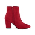 thumbnail image 3 of BLISSFUL STEP Women's Round Toe Block High Heels Ankle Boots, 3 of 6