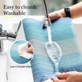 thumbnail image 3 of Placemats Set of 6 Washable Indoor/Outdoor Vinyl Place Mats for Dining Table PVC Weave Table Mats(Blue Gradient), 3 of 6