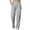 Gray, variant on WQQZJJ Women's Pajama Pants with Pockets Elastic Waist Loose High Waist Straight Leg PJ Pants Grid Casual Trousers Size S-2XL