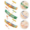 thumbnail image 2 of 3pcs Funny Rubber Band Powered Airplane Models Kids Playthings (As Shown), 2 of 6