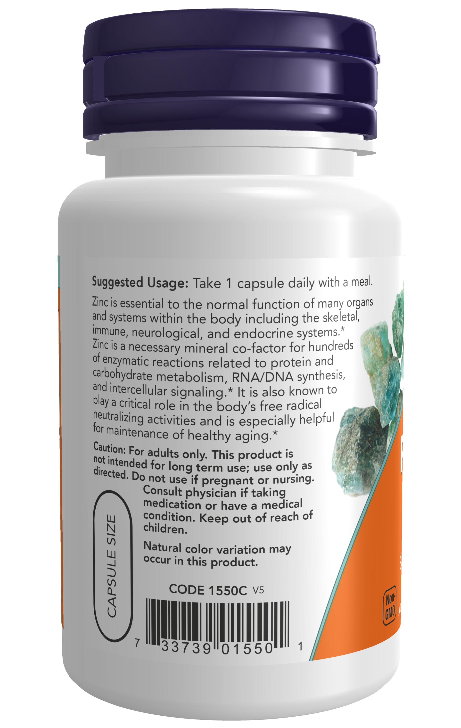NOW Supplements, Zinc Picolinate 50 mg, Supports Enzyme Functions*, Immune Support*, 60 Veg Capsules - image 3 of 9