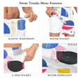 thumbnail image 5 of FORMRS Mens Swim Trunks Mesh Liner Quick Dry Casual Beach Board Shorts with Pockets, Sizes S-2XL, Blue Retro Shapes, 5 of 9