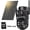Black+64G Card, variant on Sansco 4K Solar Powered Security Camera Wireless Outdoor - 8MP Dual-Lens 2.4GHz & 5GHz WiFi Video Surveillance Security Camera with Color Night Vision, 2-Way Talk, PIR Motion Detection,Waterproof