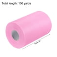thumbnail image 2 of Uxcell Tulle Rolls Fabric Spools 6" 100 Yards Pink for Decoration Wrapping Wedding DIY Crafts, 2 of 5