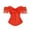 Orange, variant on Women's Elegant Off Shoulder Lace Sleeve Bodice Cincher with Ribbing for Top Shaping Garment Black L