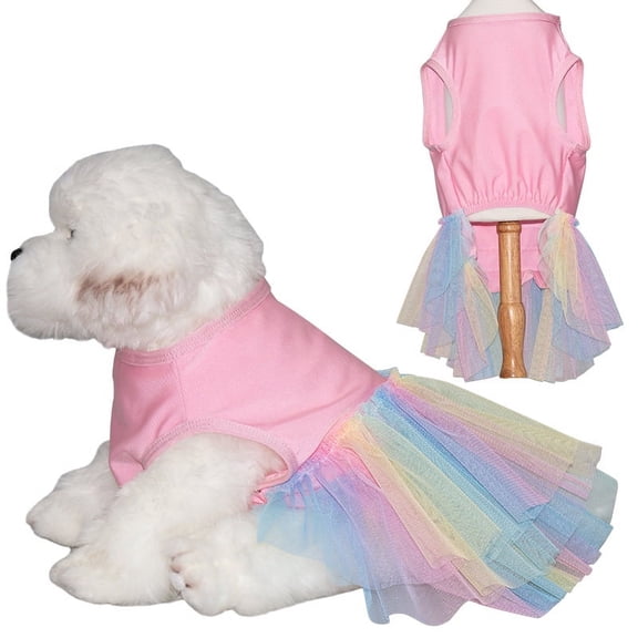 XmhyTop-A Sweet Puppy Dog Dress,Cute Princess Cat Dresses Dog Skirt for Small Girl Dogs( A152,L)