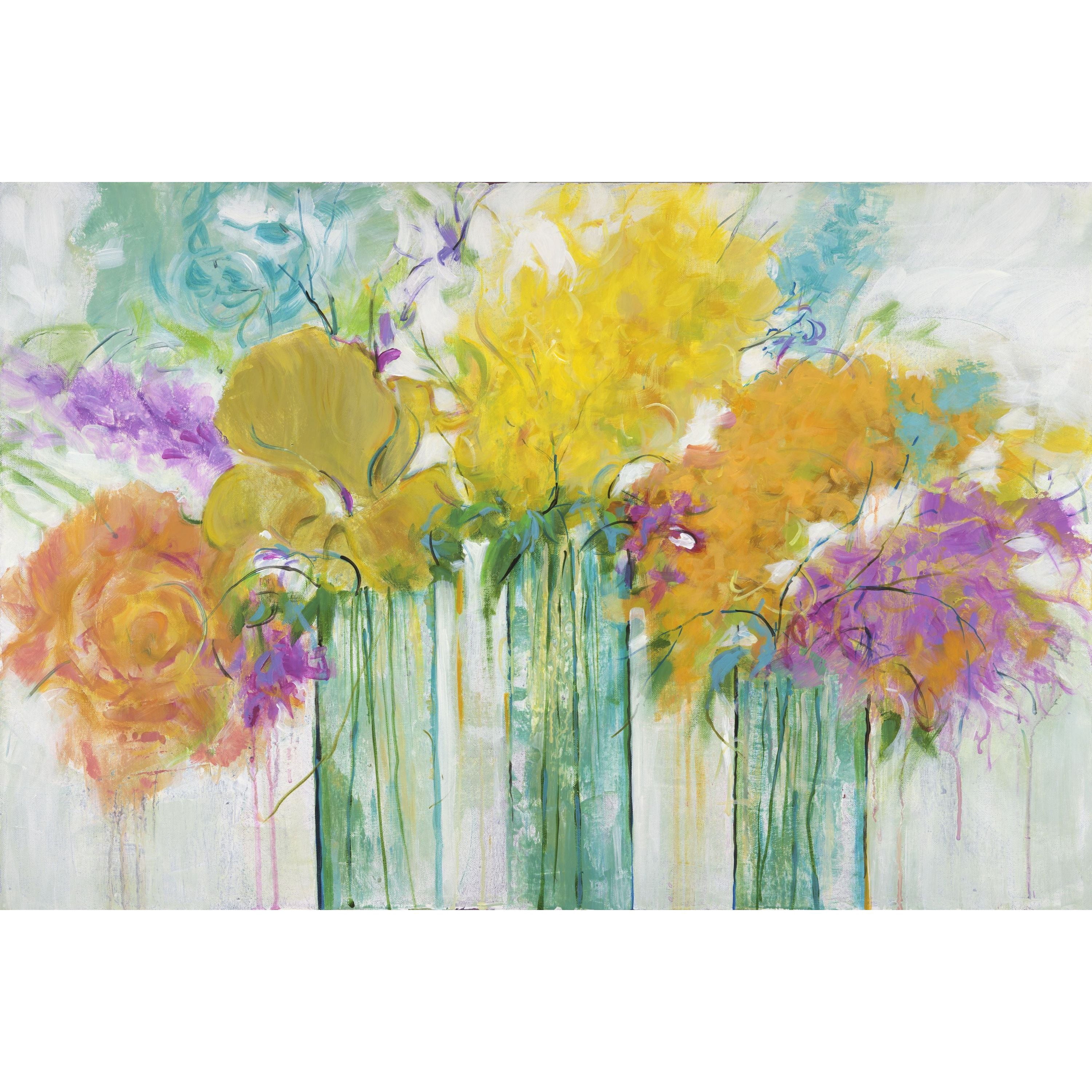 Marmont Hill - "Warm Summer Blooms I" by Julie Joy Painting Print on Wrapped Canvas