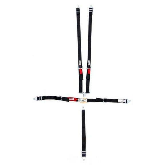 Crow Enterprizes 11184A 5 Points Junior Harness System Pull Up Lap Belt, Black