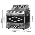 thumbnail image 3 of Rowadtim 31 Key Diatonic Accordions, 12 Bass Buttons (G/C/F Tuning) Suitable for Beginners, Adults, Performances and Teachers; Comes with  Case, Adjustable Strap, Gloves and Polishing Cloth (Gray), 3 of 8