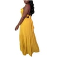 thumbnail image 3 of Beach Dress for Womens 2025 Fashion Slim Camisole V-neck Solid Color Strapless Backless Dress Womens Plus Size, 3 of 6
