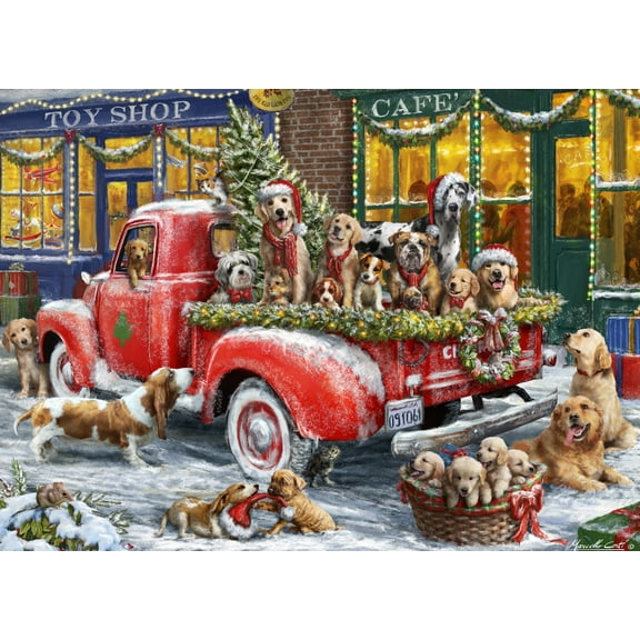 Vermont Christmas Company 1000-Piece Doggone Christmas Jigsaw Puzzle