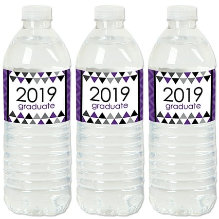 Purple Grad - Best is Yet to Come - 2019 Purple Graduation Party Water Bottle Sticker Labels - Set of