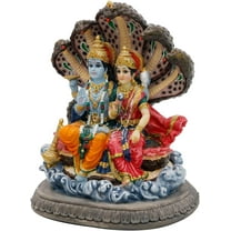 alikiki Hindu Laxmi Narayan Statue - 6.4”H Indian Idol Lakshmi Narayan Bhagwan Lord Vishnu MATA Murti Item Indian God Home Office Temple Mandir Shrine Altar