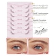 thumbnail image 2 of Natural Lashes Half Lashes Natural Look False Wispy Eyelashes Clear Band Lashes Pack 3D Faux Mink Lashes 7 Pairs C03, 2 of 15