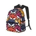 thumbnail image 2 of Vsdgher Fox Face Print Unisex Large Capacity Bookbag Schoolbag Casual Daypack for High School/College/Teens/Travel/Work, 2 of 8