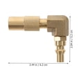 thumbnail image 2 of Lindbes Qcc1 Connector Propane Coupler for Rv Hose Adapter Tank Elbow Refill Conversion Kit Brass, 2 of 6