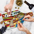 thumbnail image 4 of Girl Power Cutting Board, Factory Girl with Biceps Pop Art Comics Retro Style Halftone Motifs Backdrop, Decorative Tempered Glass Cutting and Serving Board, in 3 Sizes, by Ambesonne, 4 of 5