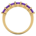 thumbnail image 5 of 1.75 ctw Wedding Band for Women - 14K Yellow Gold Natural Amethyst Stackable Eternity Ring, 5 of 6