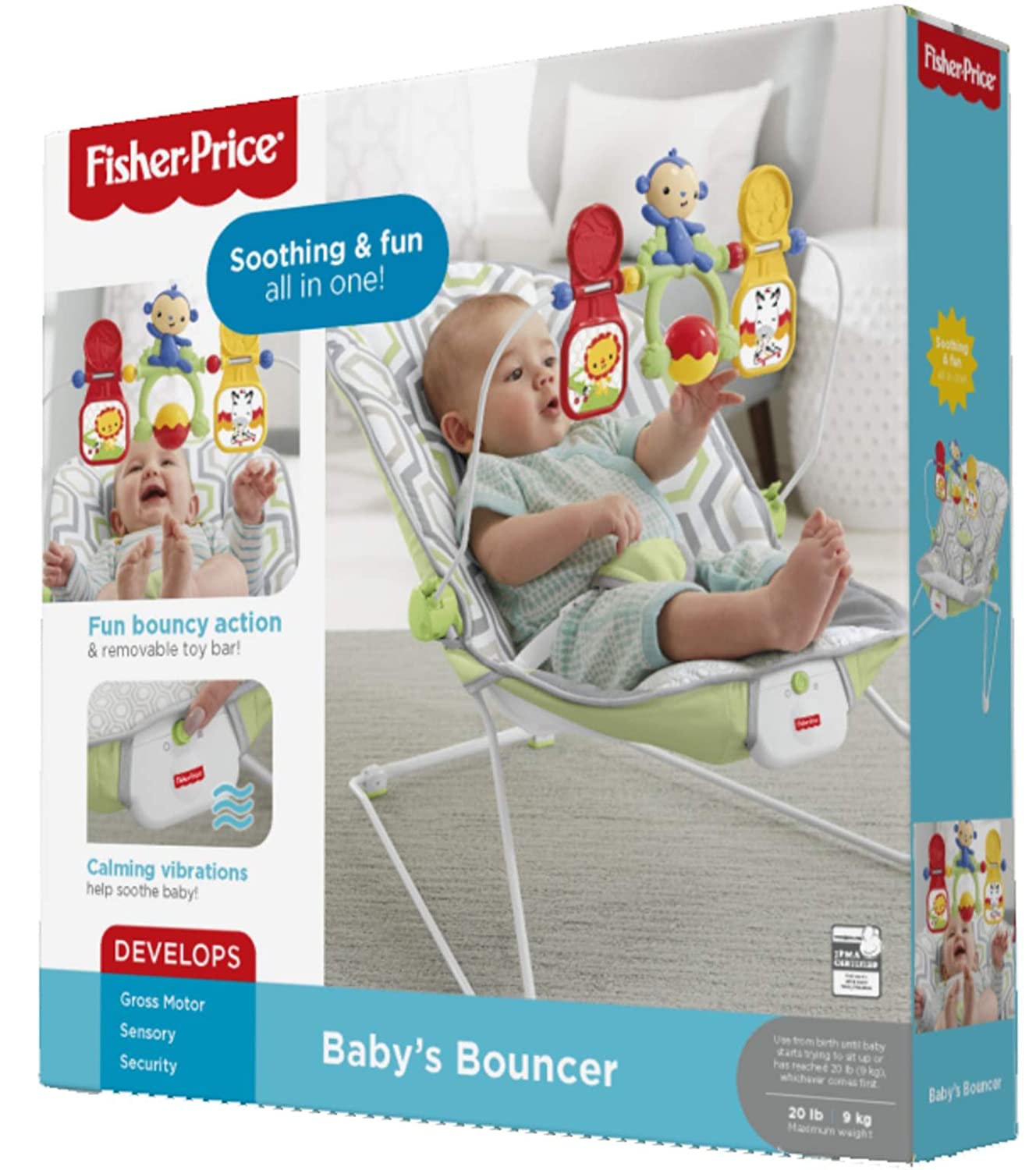 fisher price baby bouncer geo meadow